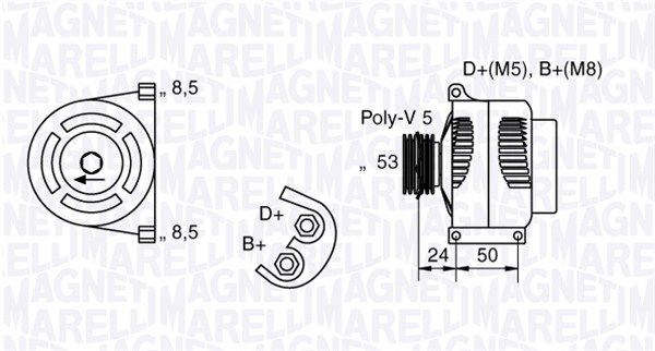 MAGNETI MARELLI Laturi 063377007010